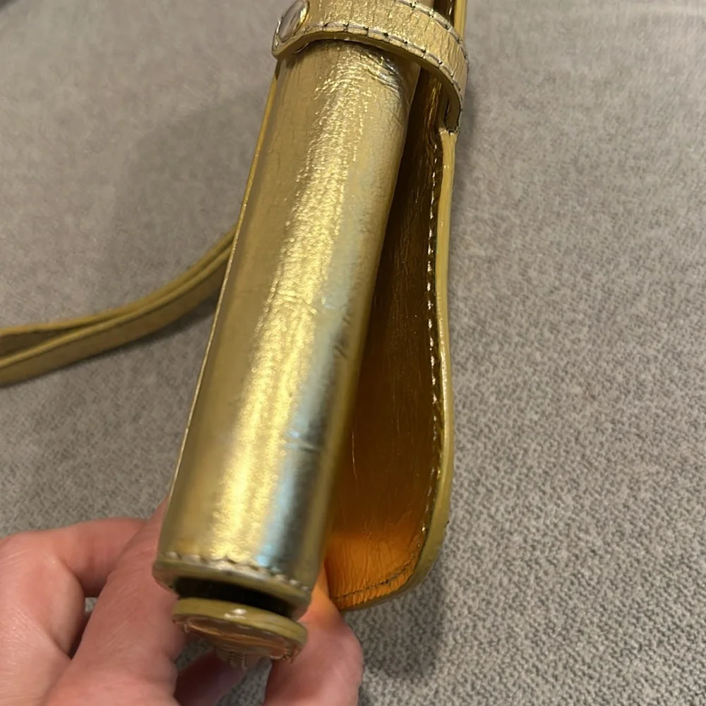 Sigerson Morrison gold wristlet/clutch